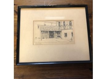 1930s Numbered Art Print In A Frame