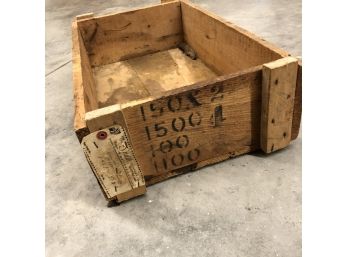 Vintage Low Profile Wooden Crate From The Smith Company