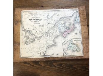 Vintage Canada McNally Map Page