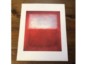 Mark Rothko 'White Over Red' Print