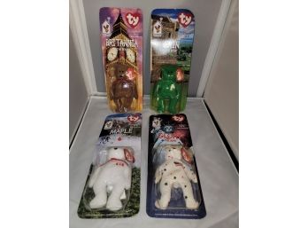 Rare Vintage Collection Of Four Beanie Babies