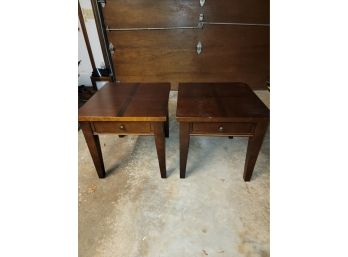 Pair Of Brown End Tables
