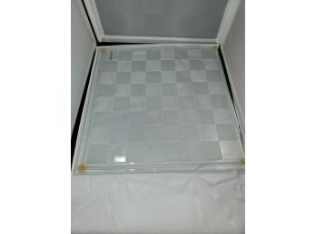 Glass Chest Board Without Chess Pieces