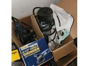 Box Of Misc Tools Includes Jigsaw , Grinder , Heat Gun And More #4 - Garage