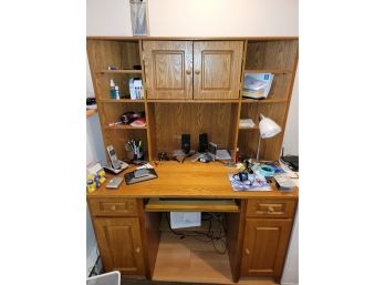 Wood Computer Desk - Measurements L 50' X W 25' X 30' Plus 32' Top - Desk Only