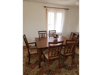 Ashbrook Dining Table With 6 Chairs - Rug NOT INCLUDED - Measurements In Description