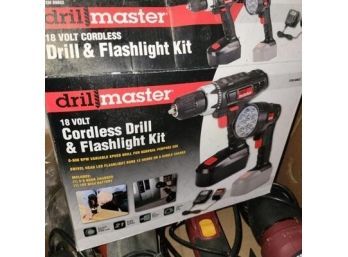 Drill Master Cordless Drill And Flashlight Kit