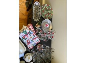 Lot Of Various Christmas Dishware
