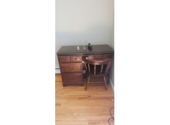 Wood Desk And Chair