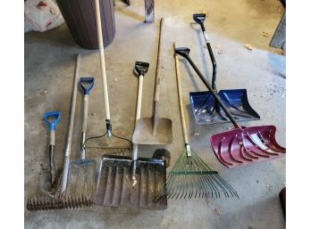 Lot Various Lawn Tools And Shovels