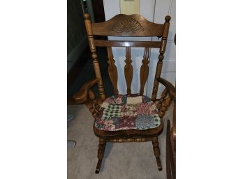 Rocking Chair W/ Quilted Seat Pad