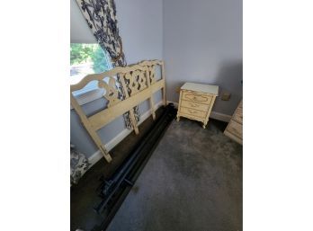 2 Vintage Twin Bed Headboard Frames And Night Stand