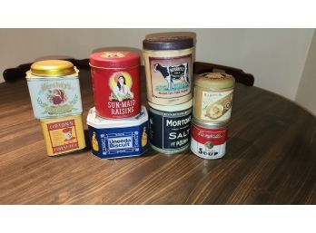 8 Vintage Tins -- Kitchen