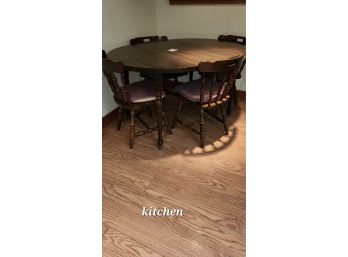 Wooden Kitchen Dining Table With 4 Chairs  - Kitchen