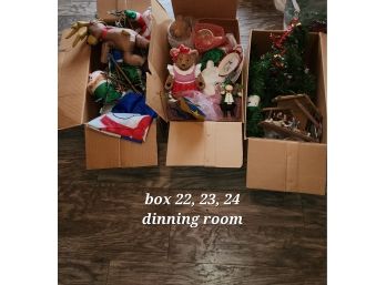 Christmas Decor Box 22, 23, 24  - (Dining Room)