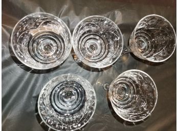 Set Of 5 Wine Glasses - Lot #2 Of Wine Cups