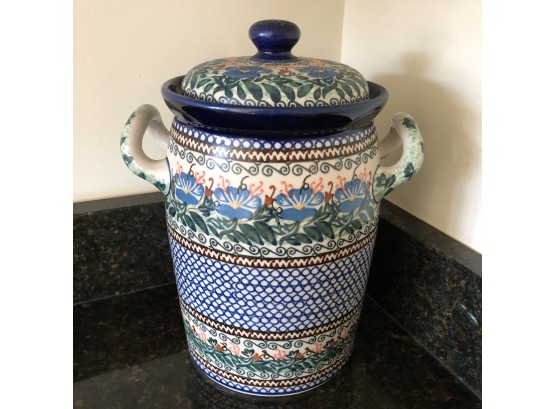 Ceramika Artystyczna Stoneware Jar With Lid
