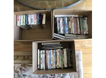VHS And DVD Box Lot