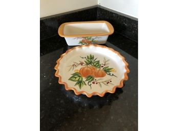 Mesa Stoneware Loaf Pan And Pie Plate (No. 2)