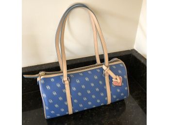 Dooney & Bourke Blue Leather Logo Handbag