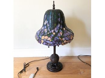 Tiffany Style Table Lamp In Purple And Green (no. 2)