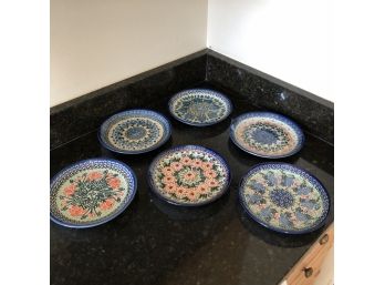 Ceramika Artystyczna 8' Plate - Set Of 6