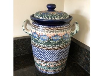 Ceramika Artystyczna Stoneware Jar With Lid