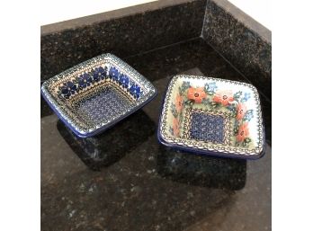 Ceramika Artystyczna Square Bowls -Set Of Two
