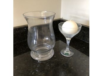 Eamon Stemware, Glass Vase And Candle
