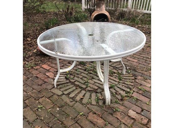 Outdoor Table With Glass Top