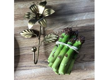 Flower Hook And Decorative Asparagus