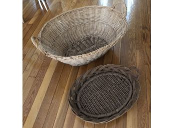 Set Of Two Oval Baskets