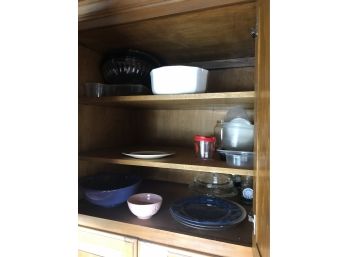 Cabinet Lot: Ceramic Dishes And Glassware