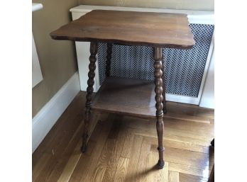 Vintage Side Table With Turned Legs