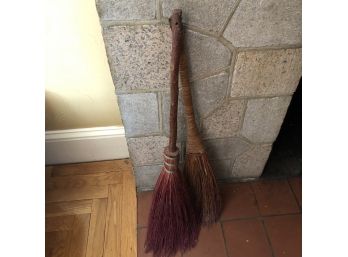 Set Of Two Hearth Brooms