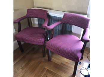 Set Of Two Upholstered Arm Chairs