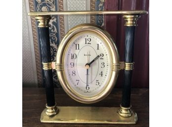 Bulova Brass Desk Clock