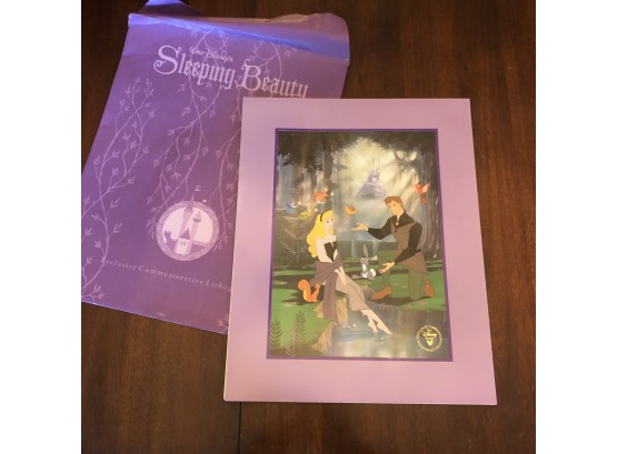 Disney Store Sleeping Beauty Lithograph Print 11'X14'