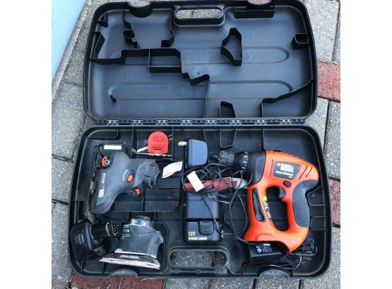 Black And Decker 12V Firestorm Multi-Tool Drill Jig Saw Sander Kit