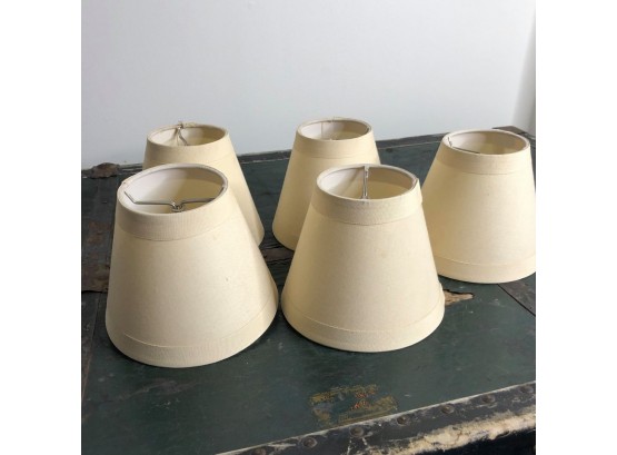 Set Of 5 Ivory Chandelier Shades