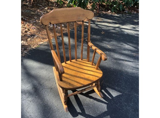 Child Size Wooden Rocking Chair