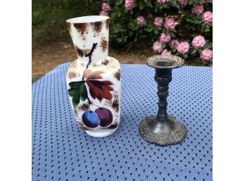 Vintage Vase And Candlestick