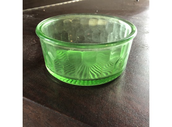 Vintage Glass Dish (Vaseline Glass?)