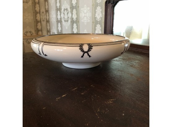 Vintage Lenox Belleek Sterling Silver Overlay Bowl
