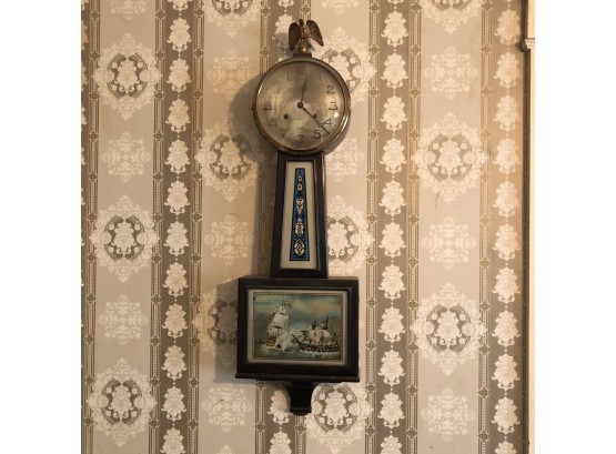 Antique Banjo Clock By New Haven Clock Co.