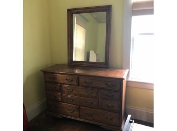 Vintage 7-Drawer Dresser With Mirror