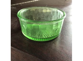 Vintage Glass Dish (Vaseline Glass?)