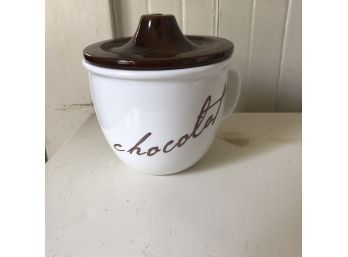Crate & Barrel 'Chocolat' Mug With Lid