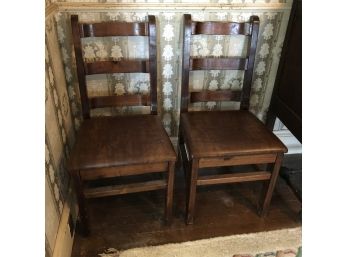 Set Of Two Ladderback Chairs
