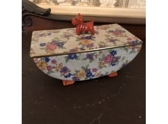 Vintage Scotty Dog Dish With Lid